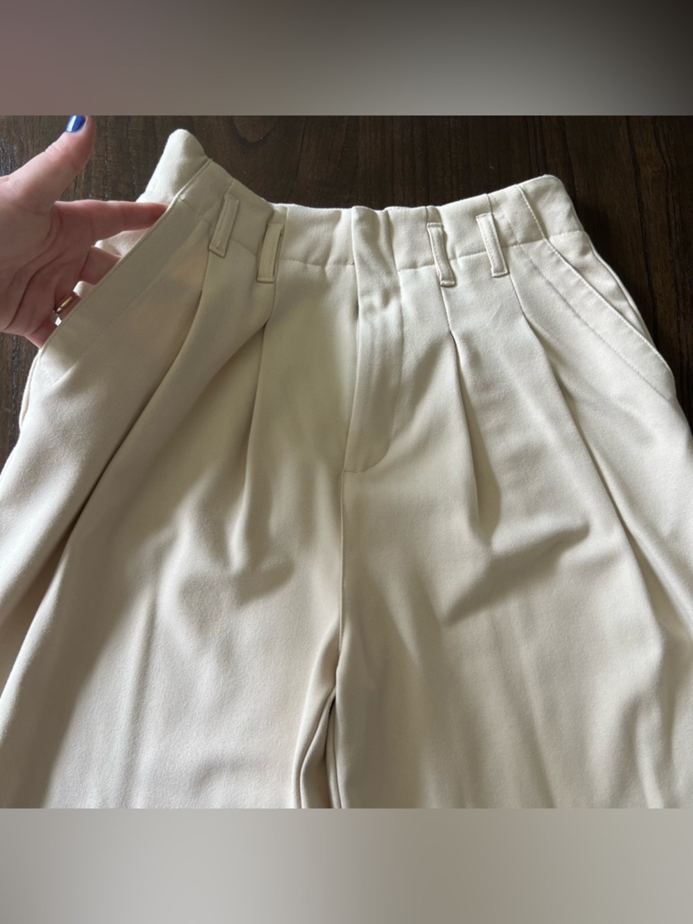 Free People Cream Pleated Pants - 0 - Picture 6 of 11